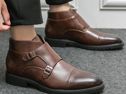 Parker | Kunstläder Doppel-Monk-strap Stiefel