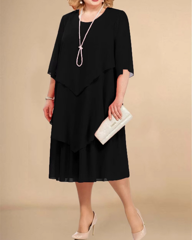 Elegantes Chiffonkleid mit Lagenlook