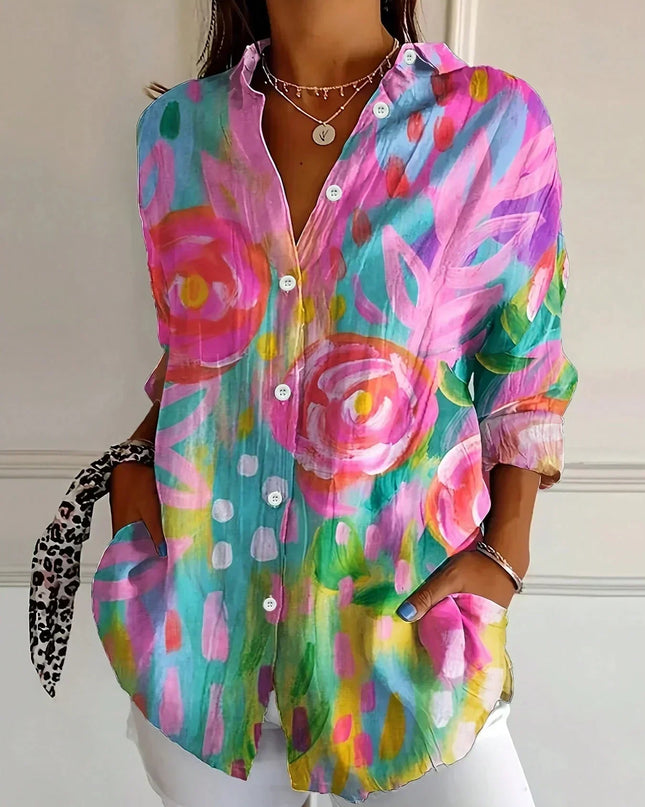 Shielo | Bluse mit abstraktem Muster