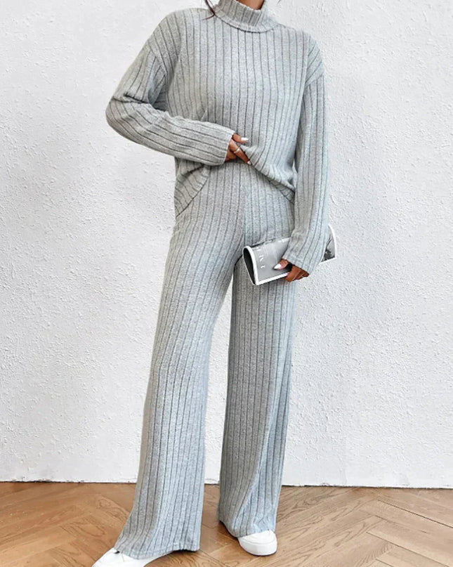 Strickhose und Rollkragenpullover für Frauen