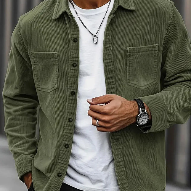 HERZ STIL | Cord-Hemdjacken für Herren