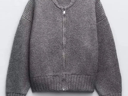Mia | Strickjacke mit Langarm und Reißverschluss