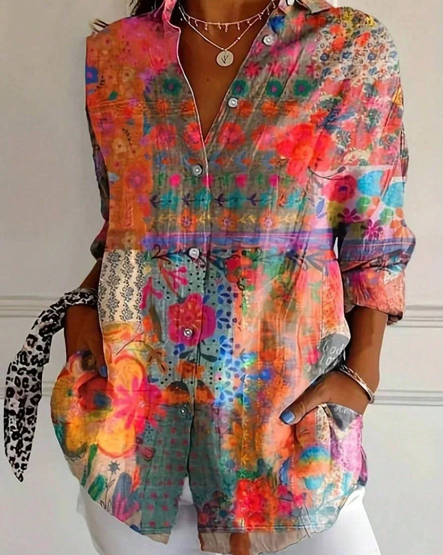 Shielo | Bluse mit abstraktem Muster