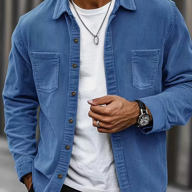 HERZ STIL | Cord-Hemdjacken für Herren