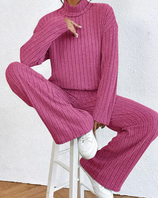 Strickhose und Rollkragenpullover für Frauen