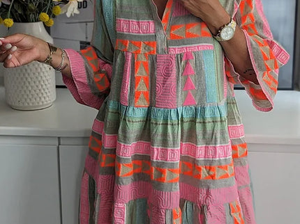 Wayne™ - Artisan Leinen-Baumwoll-Wochenendkleid