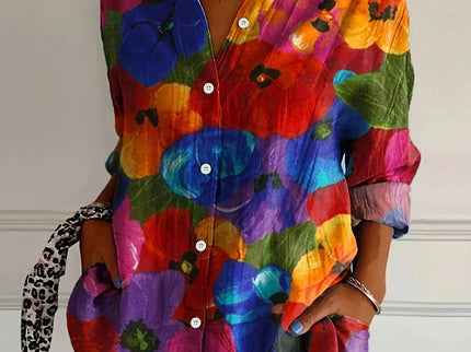 Astrid | Farbenfrohe Musterbluse