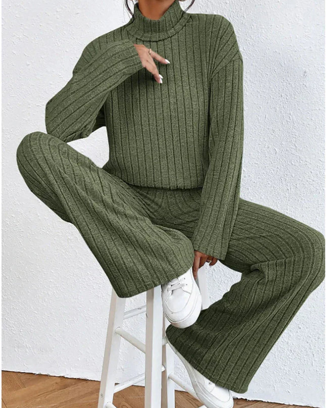 Strickhose und Rollkragenpullover für Frauen