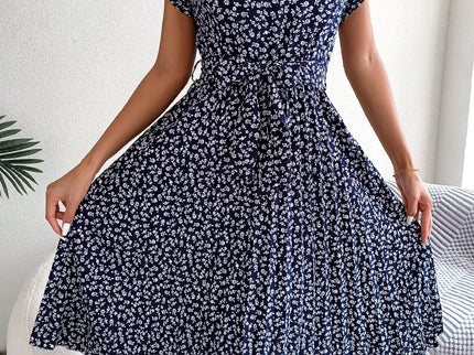 Sommerliches Chiffonkleid mit Blumenmuster