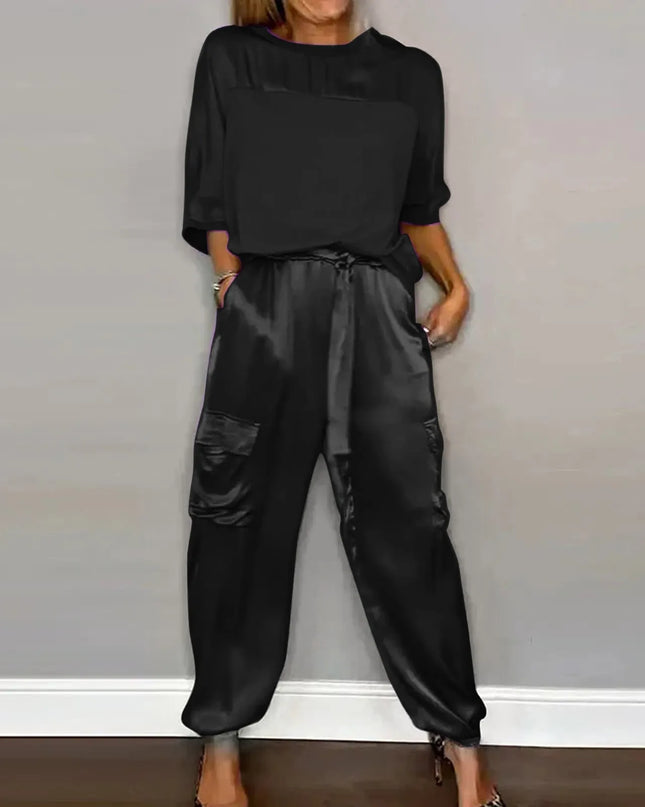 Satin Zweiteiliges Lounge Set
