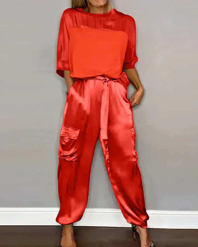 Satin Zweiteiliges Lounge Set