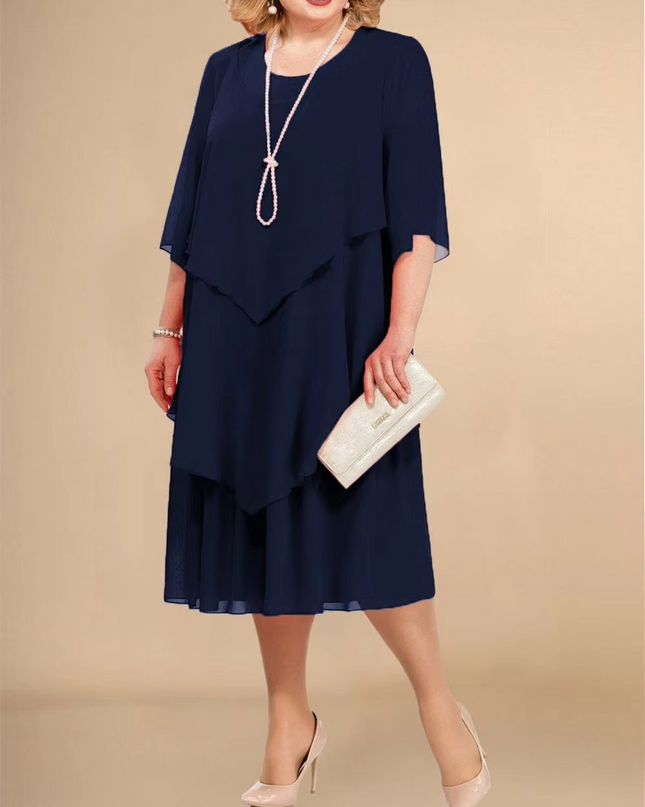 Elegantes Chiffonkleid mit Lagenlook