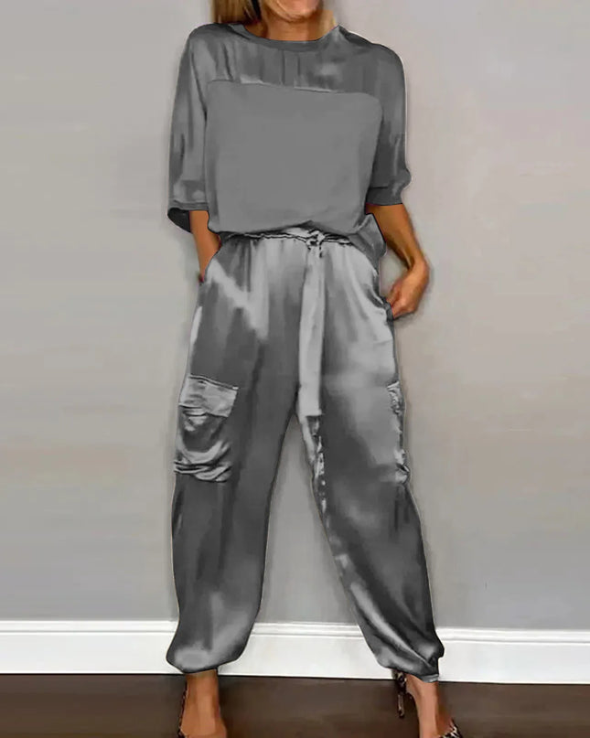 Satin Zweiteiliges Lounge Set