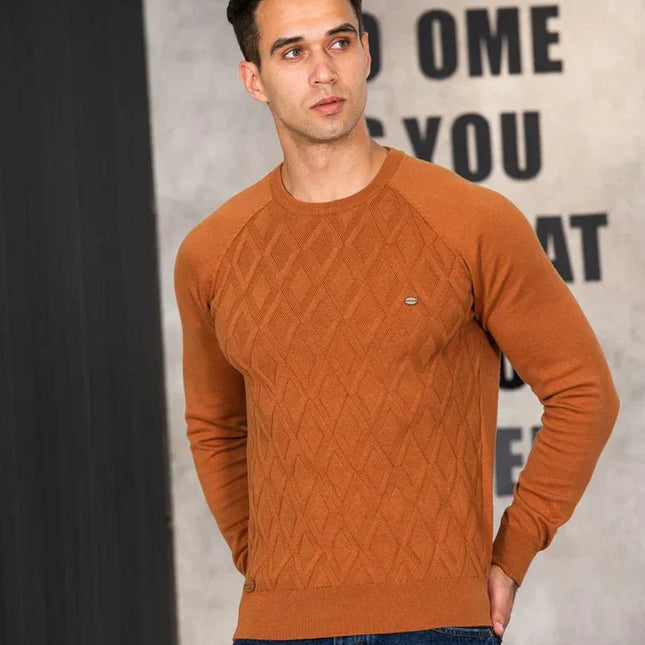 Theodor | Herrenpullover mit Rautenmuster
