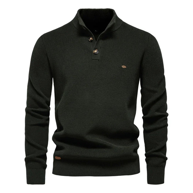 Konrad | Stilvoller Herrenpullover mit Knopfdesign