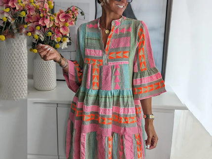 Wayne™ - Artisan Leinen-Baumwoll-Wochenendkleid