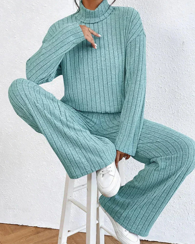 Strickhose und Rollkragenpullover für Frauen