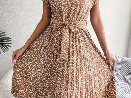 Sommerliches Chiffonkleid mit Blumenmuster