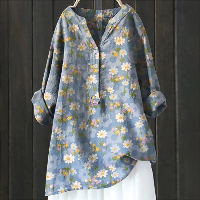 Mabel | Blumige französische Vintage-Bluse