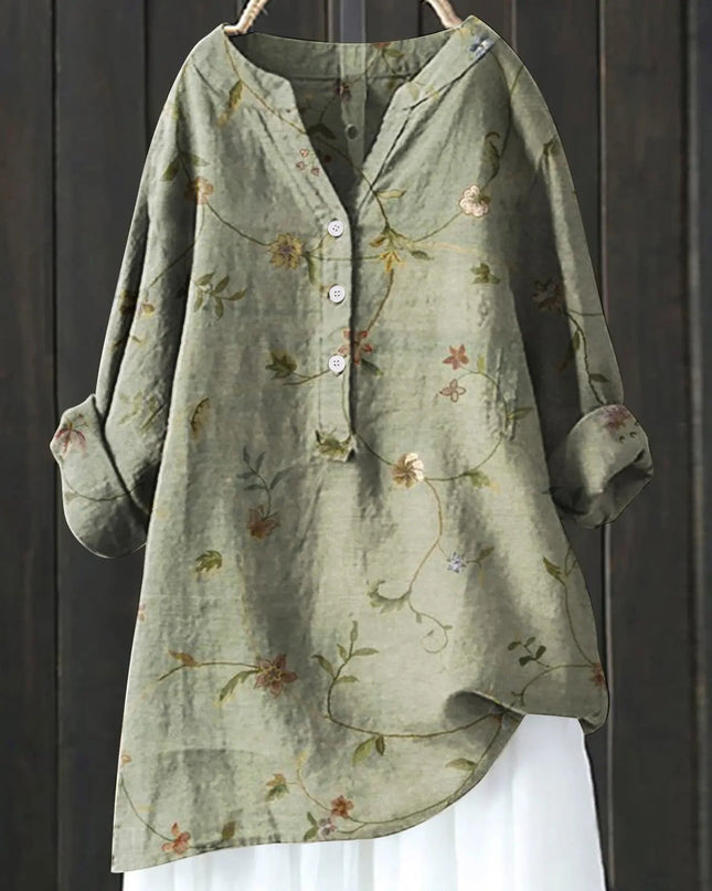 Mabel | Blumige französische Vintage-Bluse