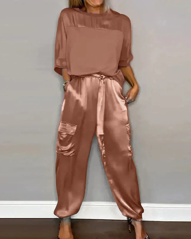 Satin Zweiteiliges Lounge Set