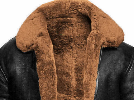 René™ - Moderne Leder- und Wolljacke