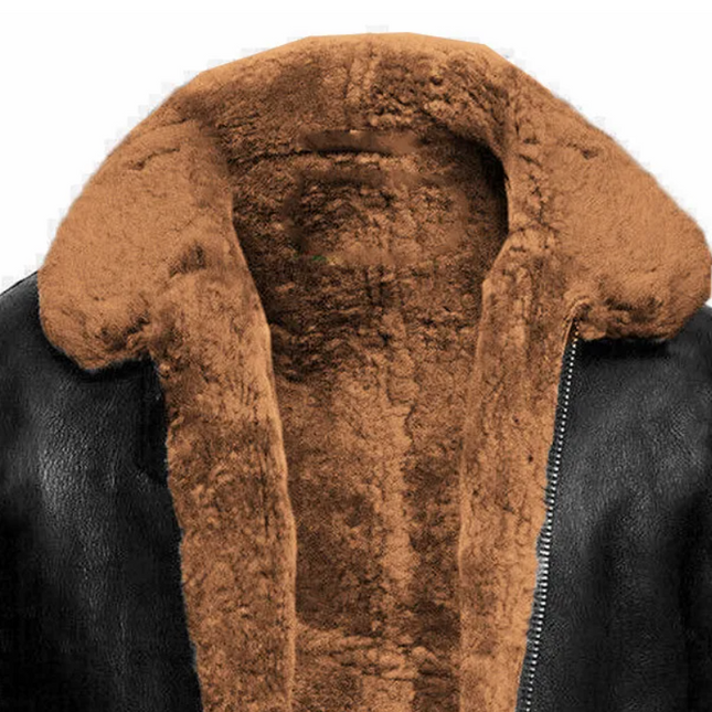René™ - Moderne Leder- und Wolljacke