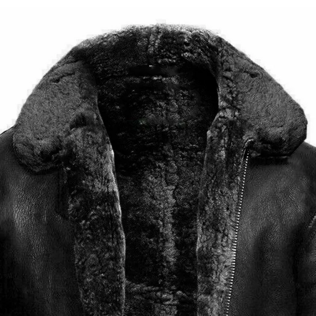René™ - Moderne Leder- und Wolljacke
