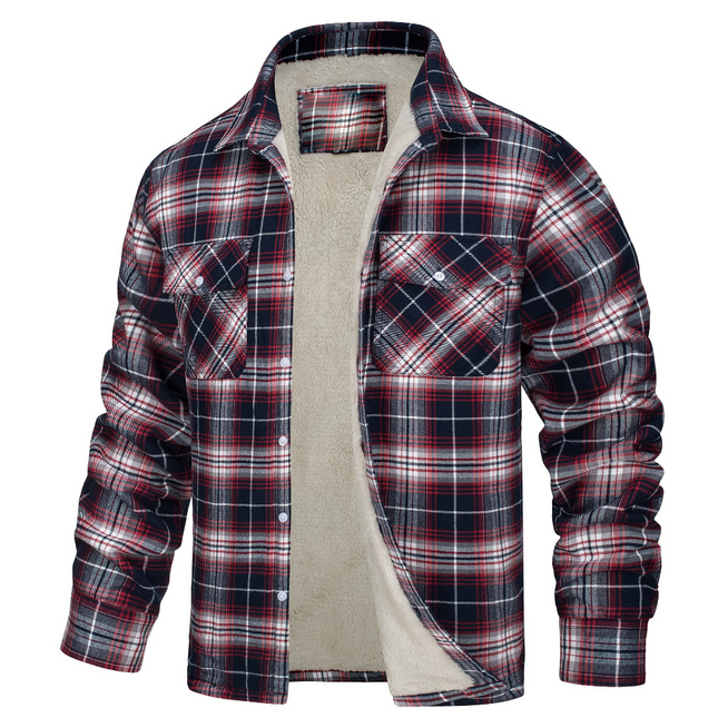 Nate™ | Herren Karierte Sherpa-Futterjacke
