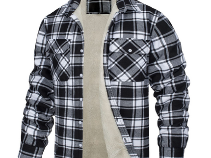 Nate™ | Herren Karierte Sherpa-Futterjacke