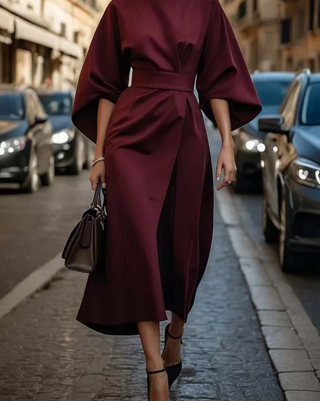 Rome™ – Zeitlos elegantes Kleid mit Laternenärmeln