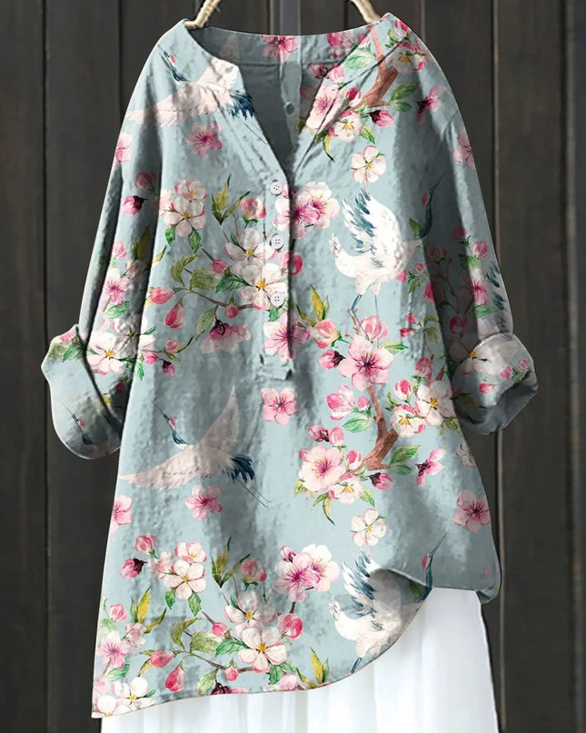 Mabel | Blumige französische Vintage-Bluse