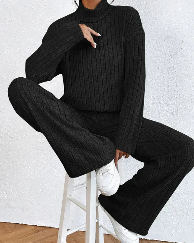 Strickhose und Rollkragenpullover für Frauen