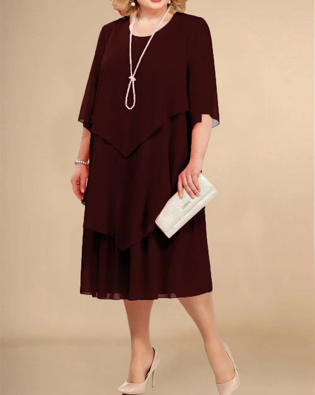 Elegantes Chiffonkleid mit Lagenlook