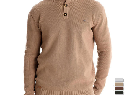 Konrad | Stilvoller Herrenpullover mit Knopfdesign