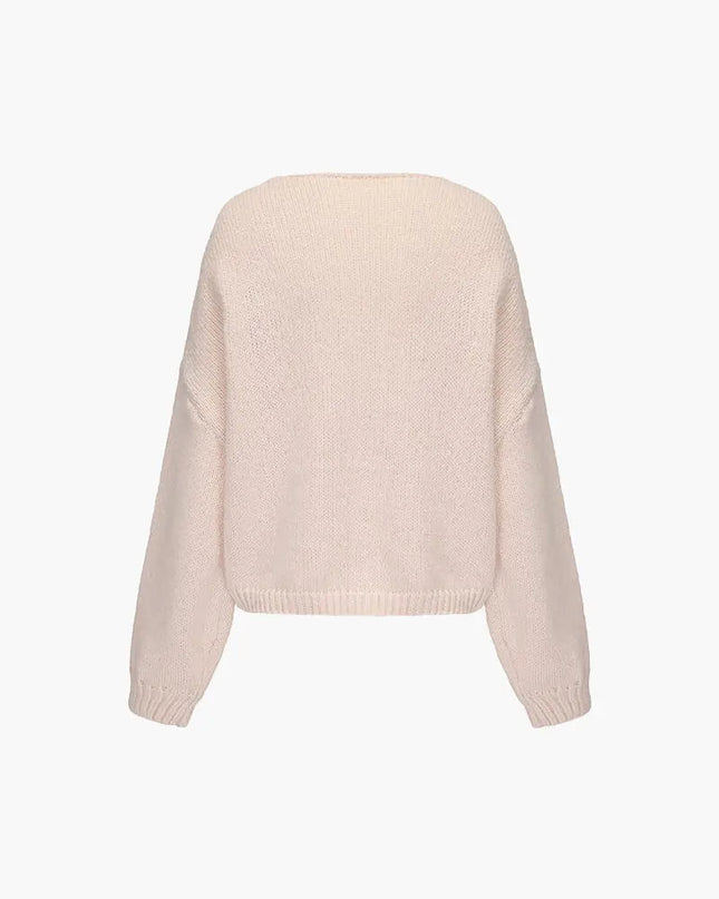 Rahel | Weiche Strickjacke mit Schleife