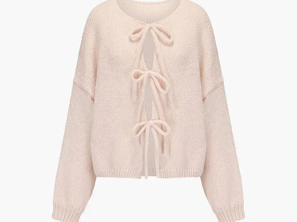 Rahel | Weiche Strickjacke mit Schleife