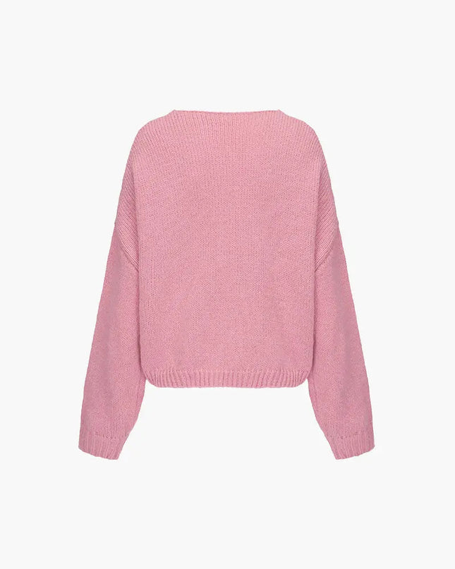 Rahel | Weiche Strickjacke mit Schleife