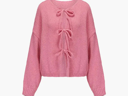 Rahel | Weiche Strickjacke mit Schleife