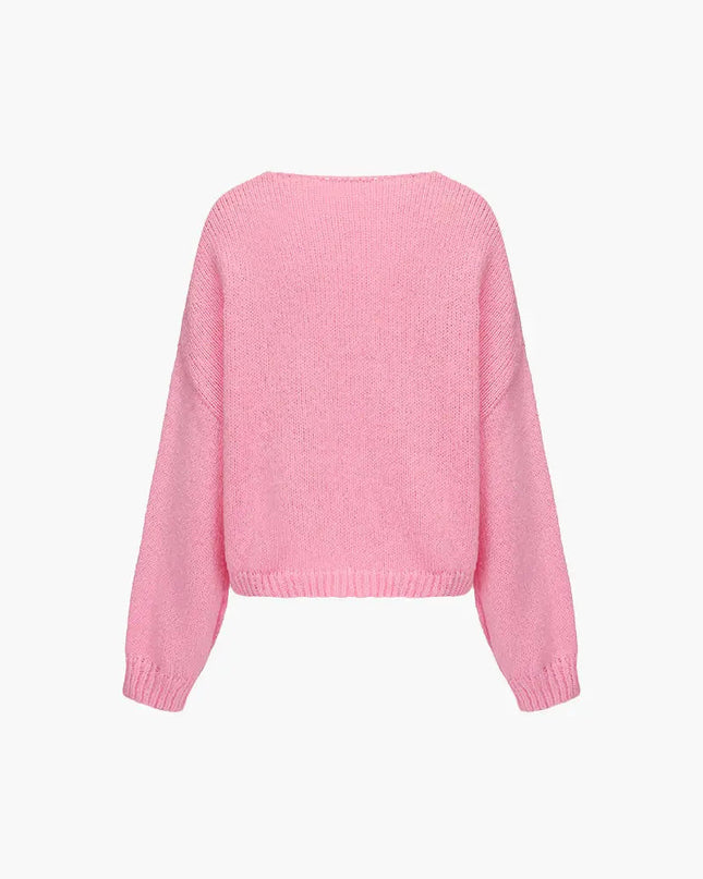 Rahel | Weiche Strickjacke mit Schleife