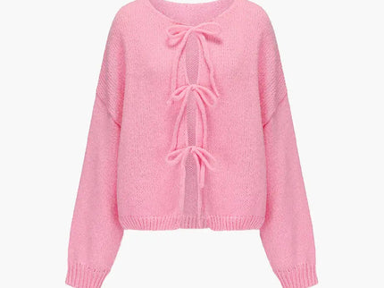 Rahel | Weiche Strickjacke mit Schleife
