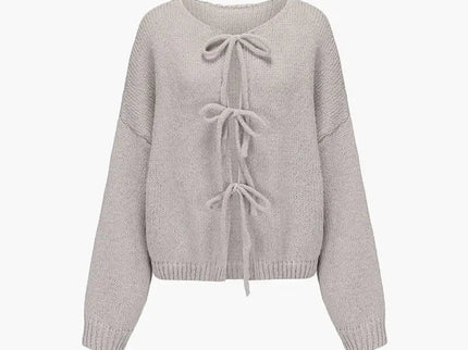 Rahel | Weiche Strickjacke mit Schleife