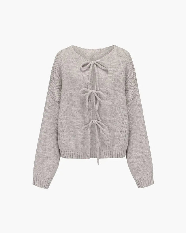 Rahel | Weiche Strickjacke mit Schleife