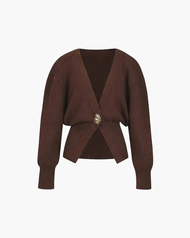 Norina | Strickcardigan mit auffälligem Knopf