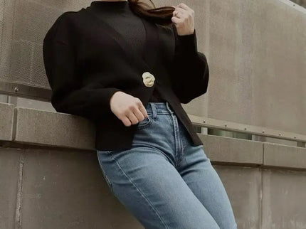 Norina | Strickcardigan mit auffälligem Knopf