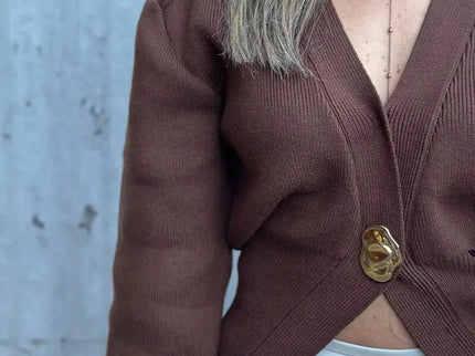 Norina | Strickcardigan mit auffälligem Knopf