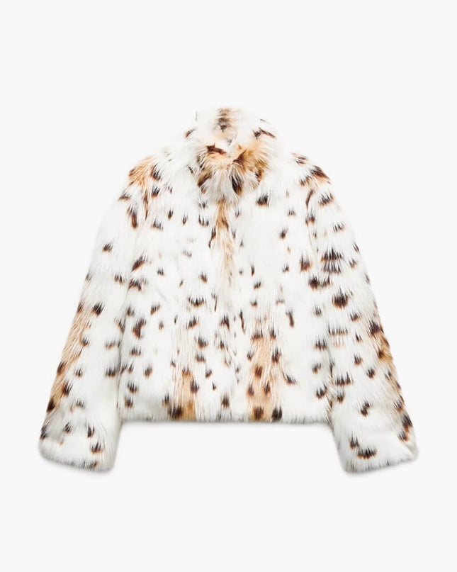 Audrey™ - Pelzjacke mit Leopardenmuster