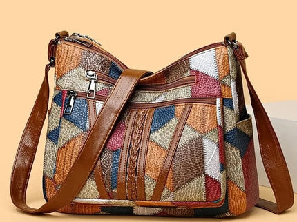 Sara | Mosaik-Lederhandtasche