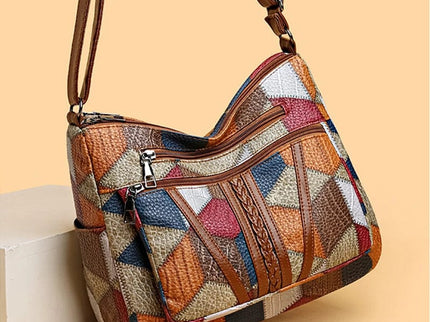 Sara | Mosaik-Lederhandtasche