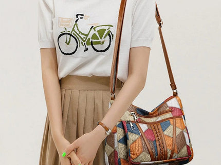 Sara | Mosaik-Lederhandtasche